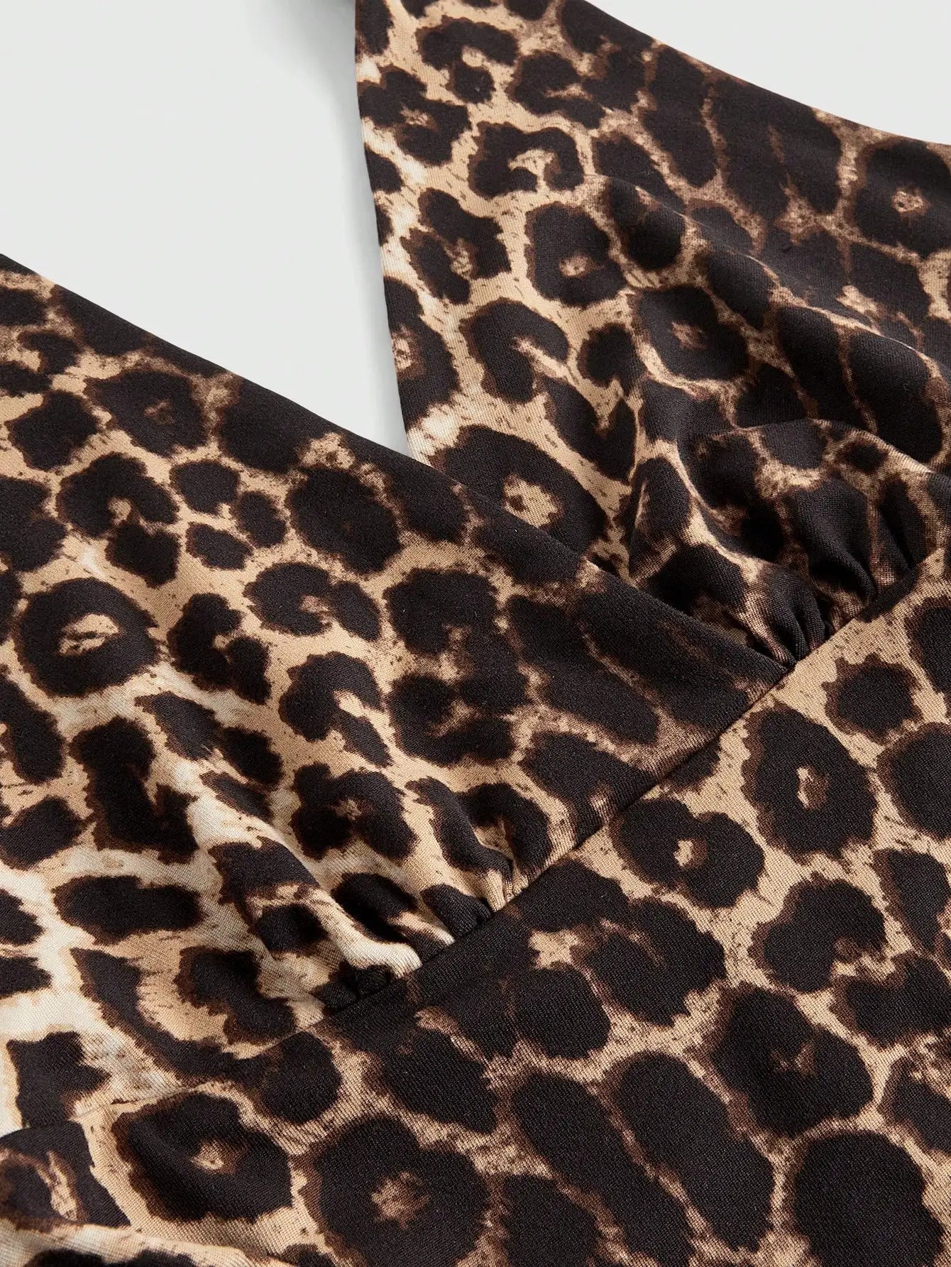 European and American spring, summer and autumn hot-selling leopard print casual large size neck vest