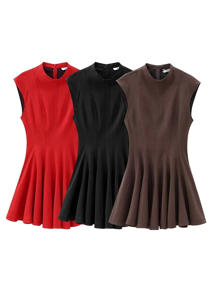 Foridol Stand Collar  Dress