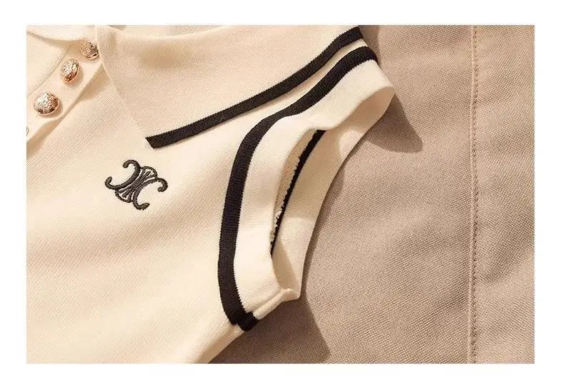 Women Summer Simplicity Office Lady Solid Color Polo Collar Knitting Tank Top Ladies Fashion All-match Trend Sleeveless Tops