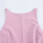 BSAY Top for Women Fashion Autumn Winter New Backless Bow Side Zip Blouse Street Clothing Vest Tank Chic Ladies Crop Tops Mujer