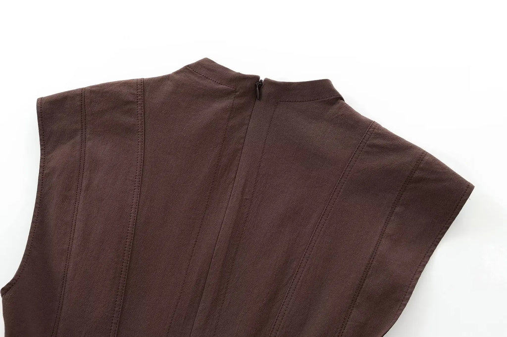 Foridol Stand Collar  Dress