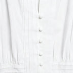 LIMO 2026 Women White Ruffle Sleeve Peplum Blouse V-Neck Elastic Waist Elegant Casual Top