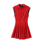 Foridol Stand Collar  Dress