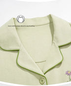 Spring Autumn Loose Long Sleeve Sleepwear Thin Home Clothes Set for Women Cotton Comfortable Home Suit Large Size Options